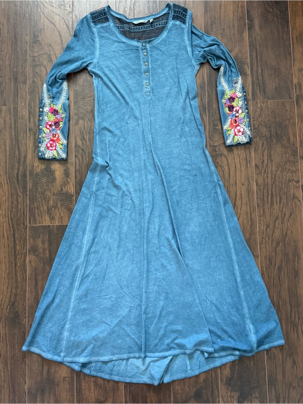 Soft Surroundings Blue PXS Ava Maxi Dress